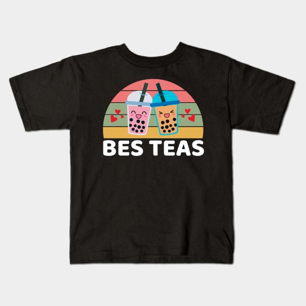 Bes teas Boba Kids T-Shirt by Illustradise